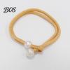 Decorative Curtain Tiebacks 1 Pair for Drapes, Adjustable Rope Tie Backs, Faux Strong Buckles Pearls Cord Buckle Holder Home Hotel Office Window