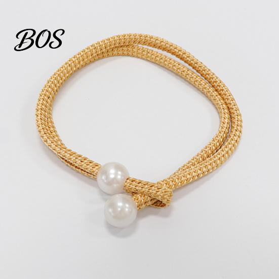Decorative Curtain Tiebacks 1 Pair for Drapes, Adjustable Rope Tie Backs, Faux Strong Buckles Pearls Cord Buckle Holder Home Hotel Office Window