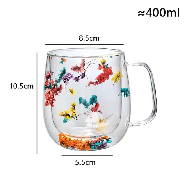 Double-layer Glass Cup With Handle Heat-resistant Tea Cups Coffee Mugs Drinkware Creative Gift