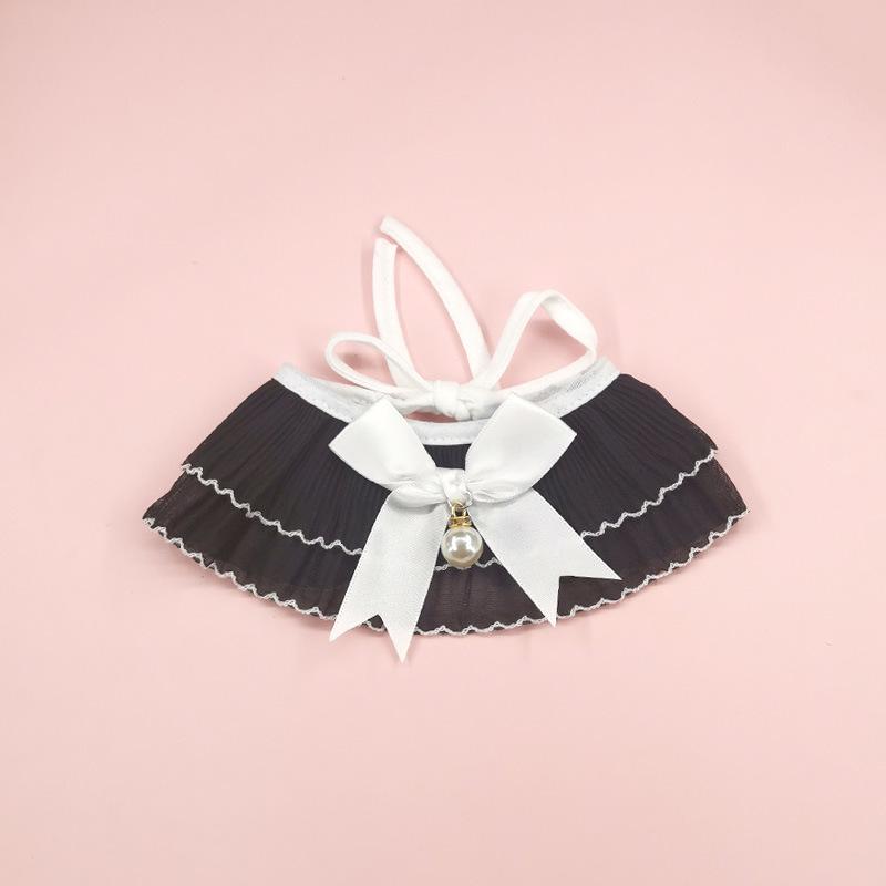 Spot Pet Lace Collar White Double Layer Lace Bib Cat Dog Adjustable Saliva Towel Photo Accessories