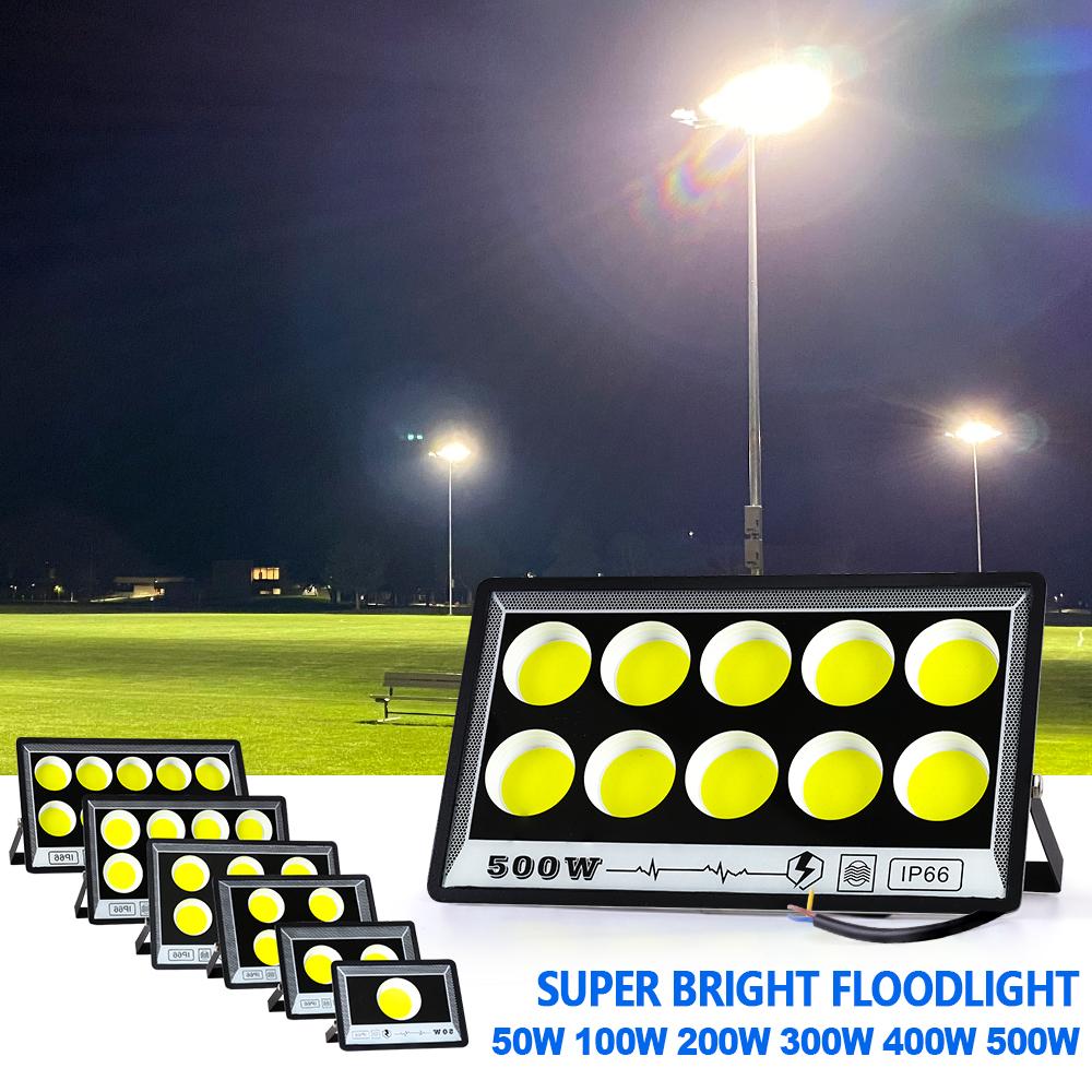 LED Flood Lights High Bright Spotlight LED Street Lamp Waterproof IP66 For Outdoor Garden AC 220V 50W 100W 200W 300W 400W 500W