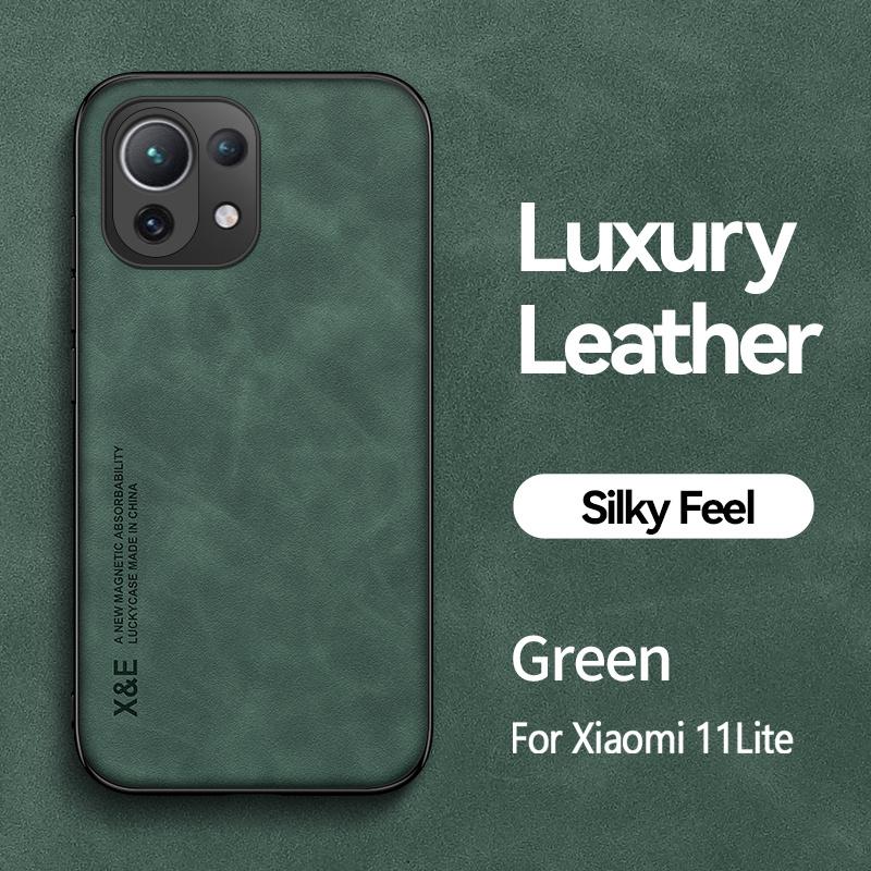 Pro Xiaomi Mi 11 Lite Pouzdro Magnetická Destička do Autodržáku Kožená Pouzdra na Telefon pro Mi11 Lite 5G NE Mi 11 Light 11Lite Zadní Měkký Kryt