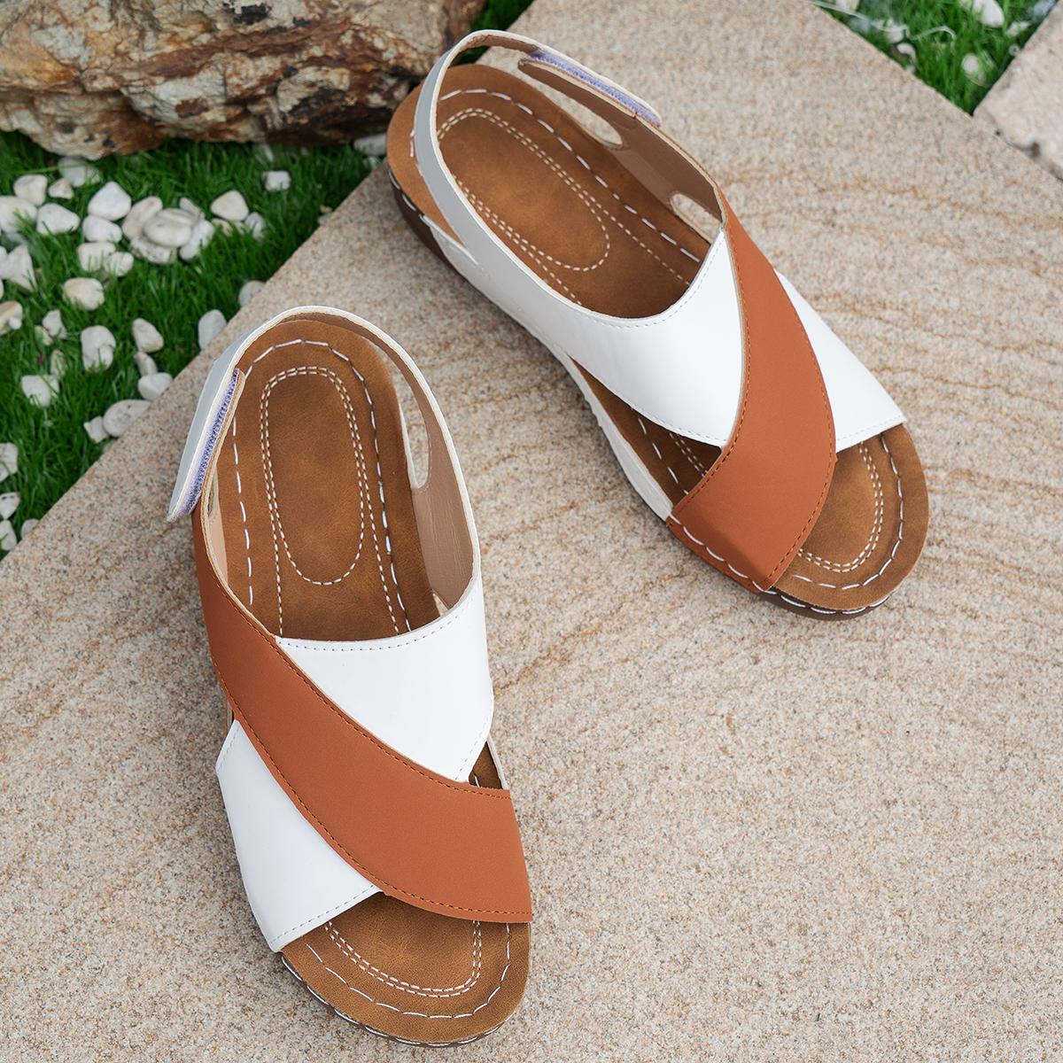 

Fashion Women Wedges Sandals Summer New Fashion Sandals Comfortable Lightweight Casual Sandals Shallow Outdoor Beach Shoes for Women 36