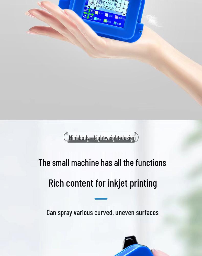 Compact Handheld Inkjet Printer for QR Codes On Embossed Surfaces