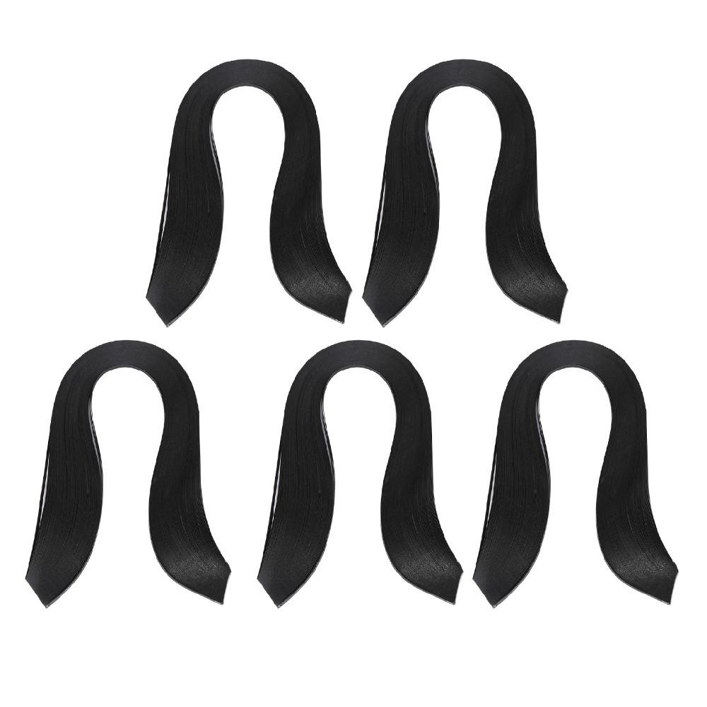 

600 ШТУК Ширина 3 мм Бумага для квиллинга Чистый цвет Слоновая кость Белые полоски бумаги Длина 39 см Бумага для рукоделия Искусство квиллинга чёрный