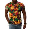 Estate Moda Esclusiva Creatività Pianta Foglia grafica magliette Per Uomo Trendy Personalità Casual O-Collo T-shirt con stampa 3D Top