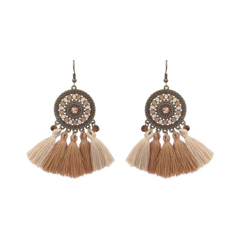 Bohemian Ethnic Tassel Earrings - Tribal Style for Holiday Travel Photography
