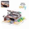 Ovly Bauernhof Schweinestall mit Kaninchen MOC Teile Set mit Schweinestall Tiere DIY Baustein Kit Kinder Geschenk mit Handbuch