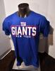 Fanatics Blue New York Giants NY Football NFL Crew Neck T Shirt Mens Size L NWOT