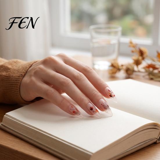 Waterproof Nail Decorations Autumn Leaf Art Stickers, Fall Maple Leaves Theme Accessories Manicure Decals, Self-Adhesive Stickers for Women and Girls