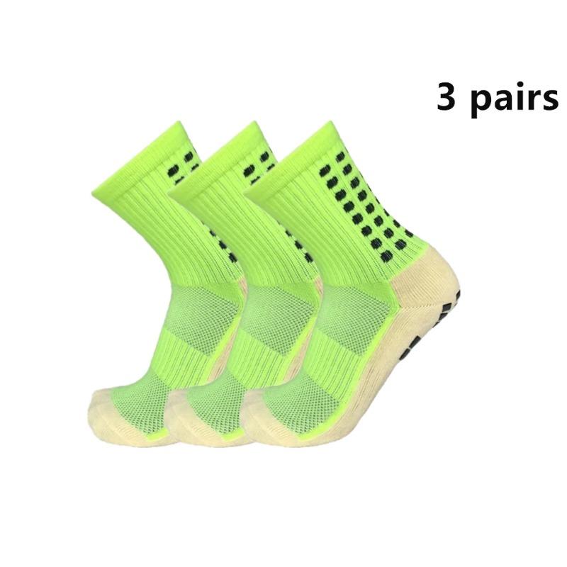3 Pairs New Football Socks Non-slip Silicone Sole Professional Outdoor Sport Accessories Men Women Yoga  Soccer