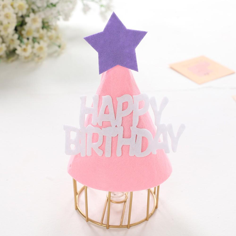 First Birthday Star Hat for Children - Non-Woven Felt Party Accessory