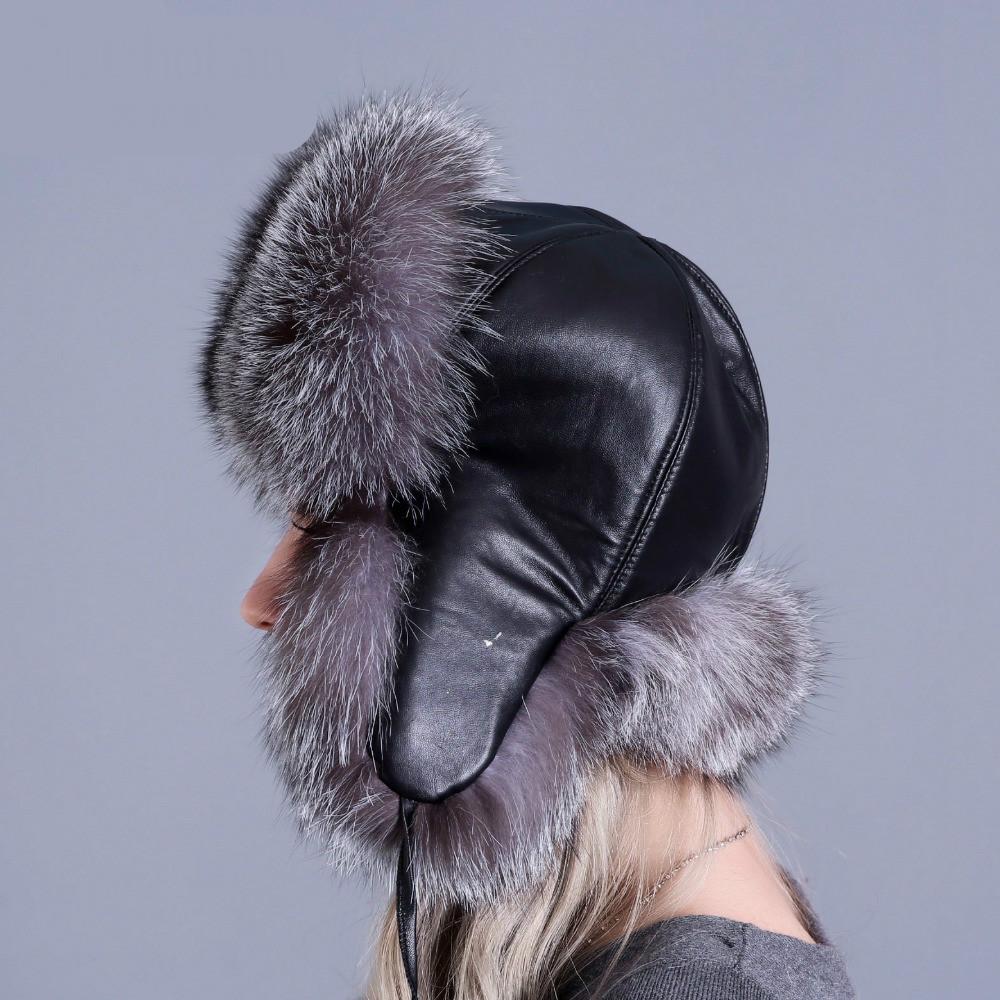 Buy Russian Leather Bomber Leather Hat 