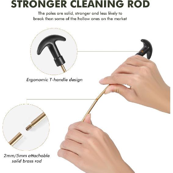 Universal Handgun Cleaning Kit for .22 .357/.38/9mm .40 .45 Caliber Pistol Gun Brush Tools Gun Accessories