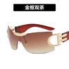 Large frame outdoor sunglasses new YK frameless future technology fashion sports personalized sunglasses