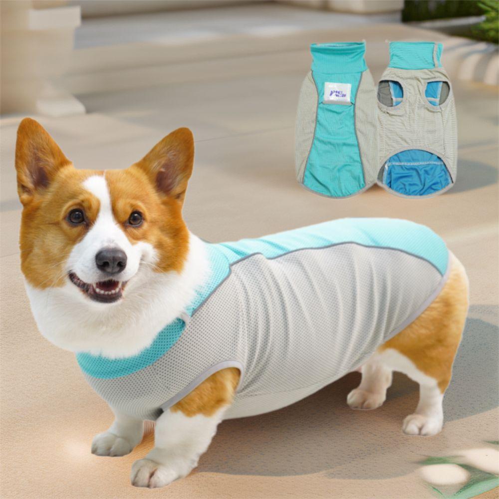 Quick Dry Pet Sleeveless Clothes Thin Fabric Pet Costumes Dog Cooling Vest  Beach Walk
