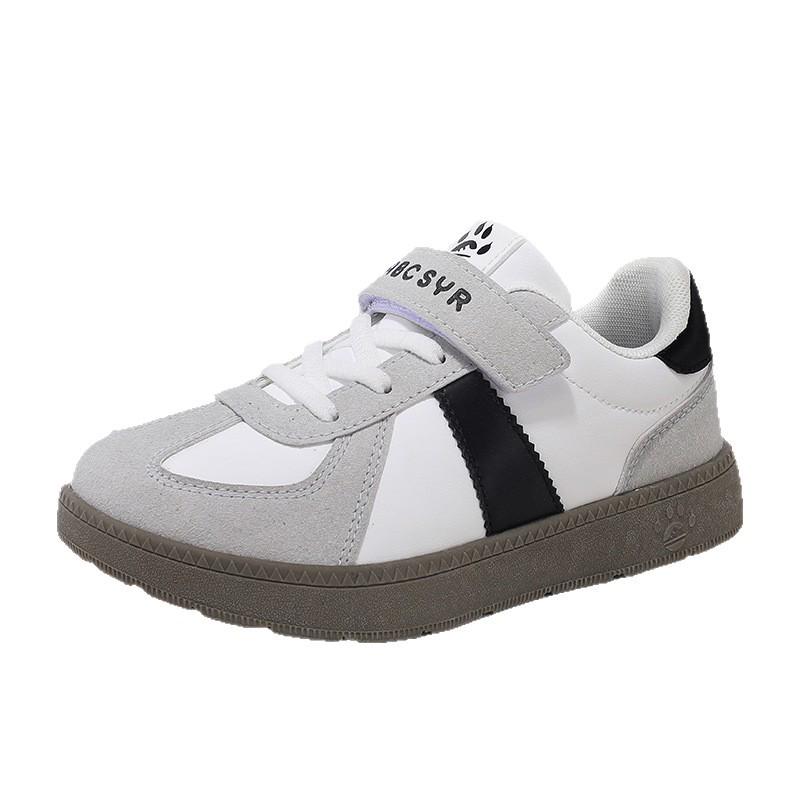 Boys' and Girls' 2026 Casual Wide Toe Leather Sneakers for Spring & Autumn