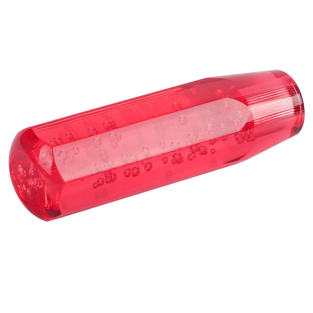15cm Red Car Universal Acrylic Shift Stick Knob Crystal Transparent Bubble Gear Shifter Head