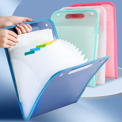 A4 Handheld Folder Exam Paper Bag Multi Layer Large Capacity Primary School Student Organ Bag Storage Bag Exam Paper Clip