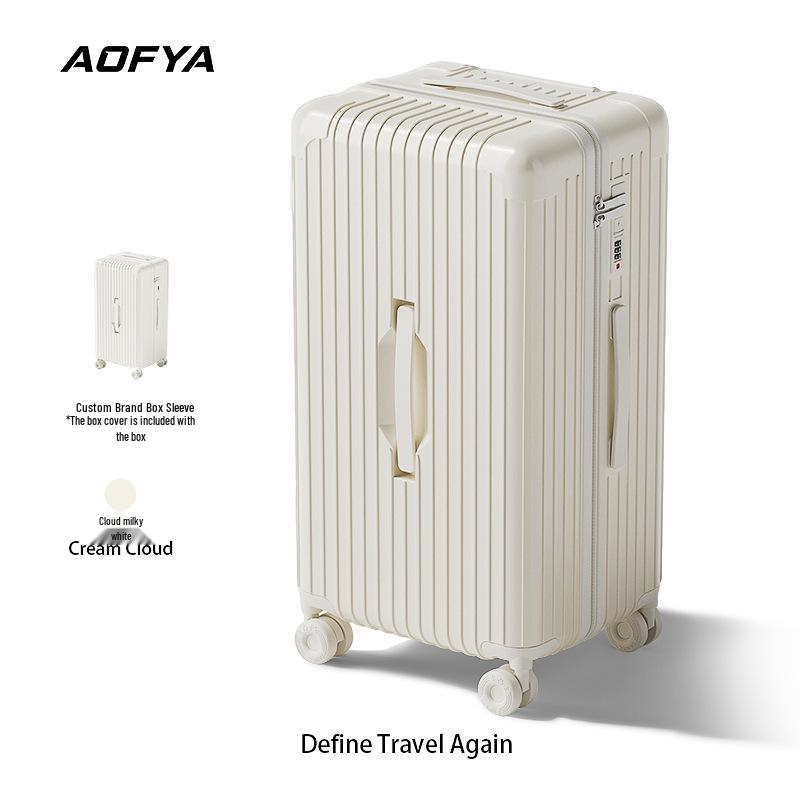 26" Stylish Large Capacity Trolley Suitcase with Universal Wheels & Password Lock for Men & Women