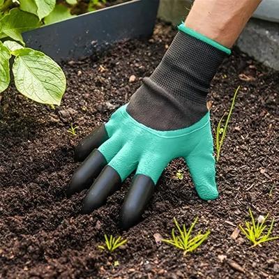 1 Pair Work Gloves Garden Gloves With Claws for Women And Men Both Hands Gardening Garden Glove Yard Work Safe Glove for Digging