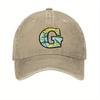 Classic Faded Baseball Cap  Adjustable Dad Hat Featuring a Vintage G Letter in Dark Charcoal Grey This Unisex Hat Is Perfect