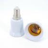 2pcs white E14 to E27 to E14 male female LED Light Lamp Bulb base power supply Socket Holder Converter AC Adapter Fireproof