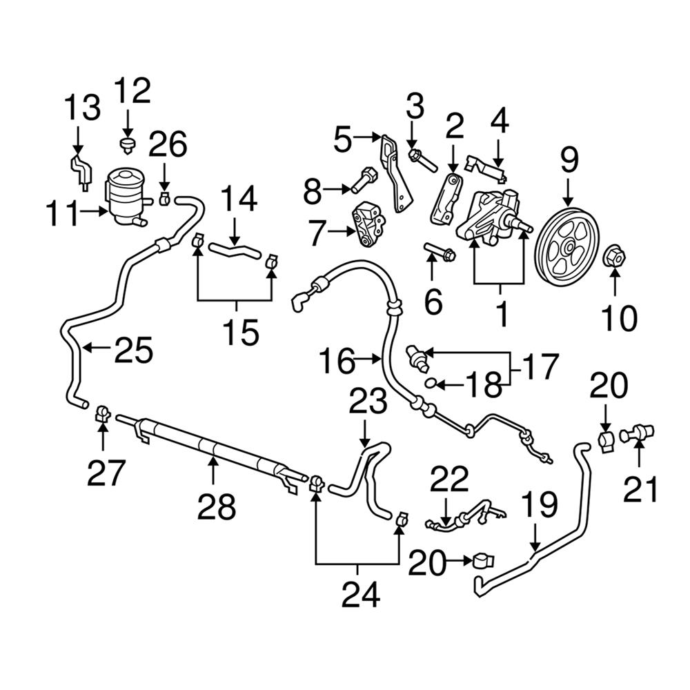 Power Steering Oil Reservoir Tank Bottle 53701-STX-A03 For Acura MDX 2007-2013