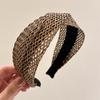 Beach Straw Weaving Cross Knotted Headband Women's Handmade Weaving Hair Band Bohemian Wide-brimmed Hair Hoop Hair Accessories