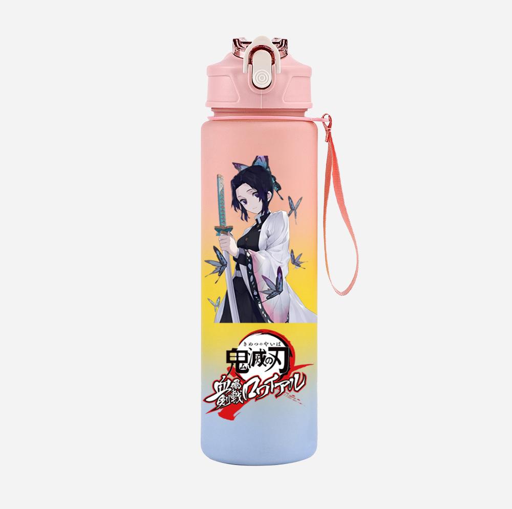 Anime Cartoon Demon Slayer Printed 750Ml Water Bottle Large Capacity Drinking Cup Portable Children Outdoor Sports Water Cup