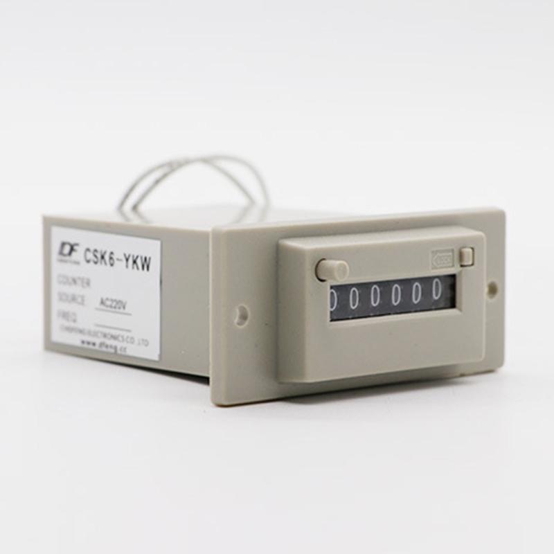 24TE Electromagnetic Counter 6 Digit Counter 1.5W 200 Million Times Counter for Textile Machinery