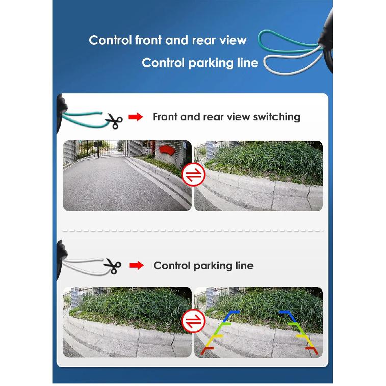 180 degrees 1080P AHD CCD universal front camera without parking line car front view camera parking camera without mirror