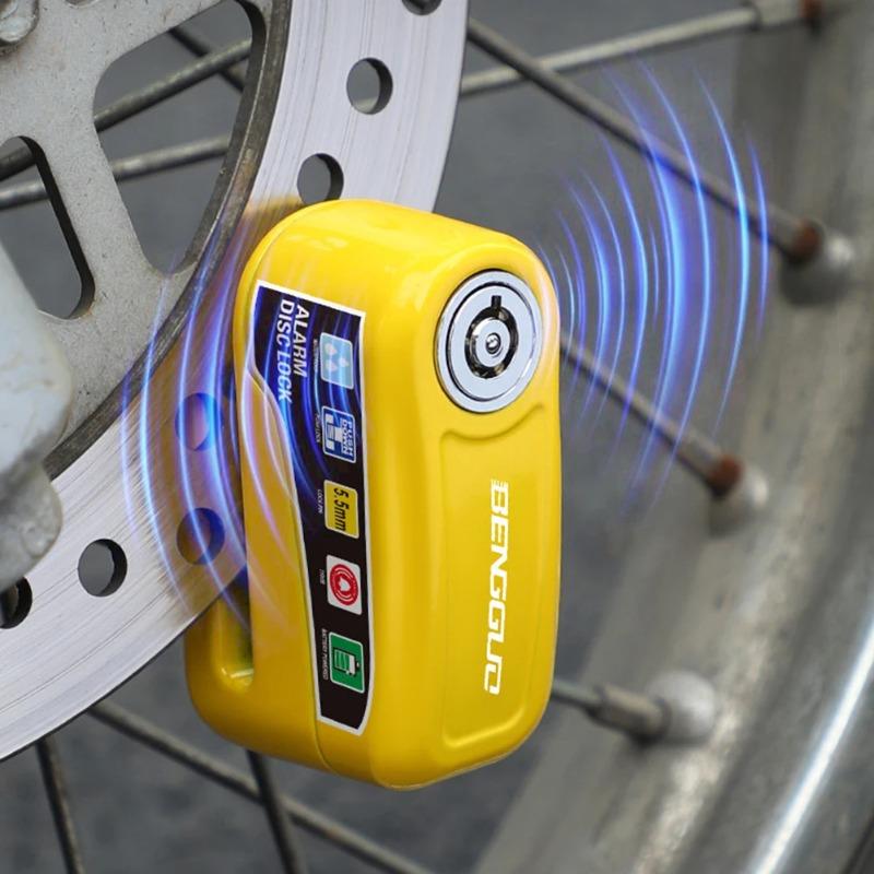 Alarme de Motocicleta Trava de Roda Trava de Freio a Disco com Chave Moto Scooter Impermeável Antifurto Liga de Alumínio Segurança Trava de Freio
