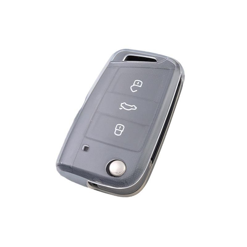 Volkswagen Key Case for Sagitar, Tiguan L, Bora, Polo, Lamando, Passat, Lavida - Transparent Series