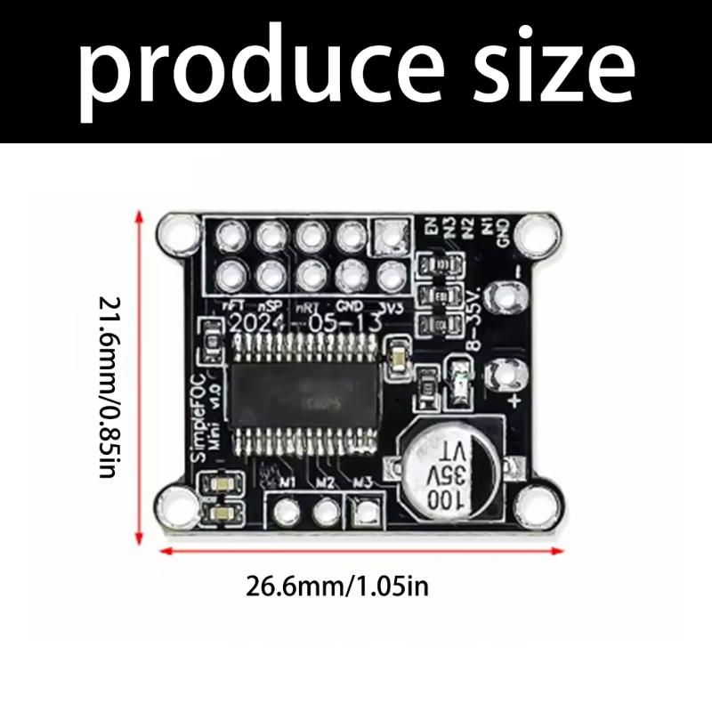 Einfache FOC Mini-Bürstenlos-Motorcontroller-Platine mit DRV8313 Chip und integriertem 3,3V LDO-Ausgang
