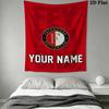 Custom Name Feyenoord Wall Tapestry Aesthetic Wall Hanging Printed Fabric Blanket Decorative Tapestries for Bedroom Living Room Home Decor