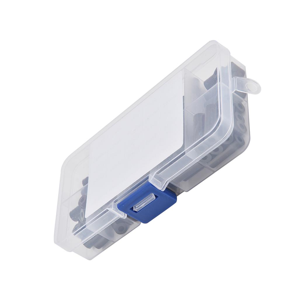 100Pcs Insulation Spacers Cylindrical ABS Plastic Standoffs Not Threaded Assortment Kit SetBlack