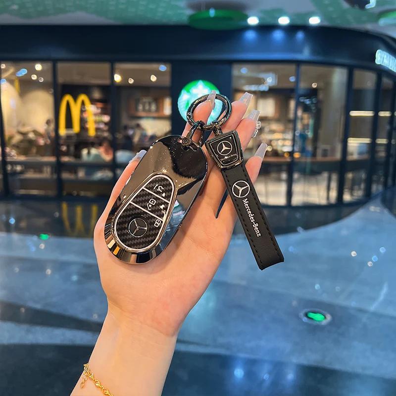 Car Key Case Fob Cover Holder Protect For Mercedes Benz 2022 C S Class W206 W223 S350 C260 C300 S400 S450 S500 ZK9