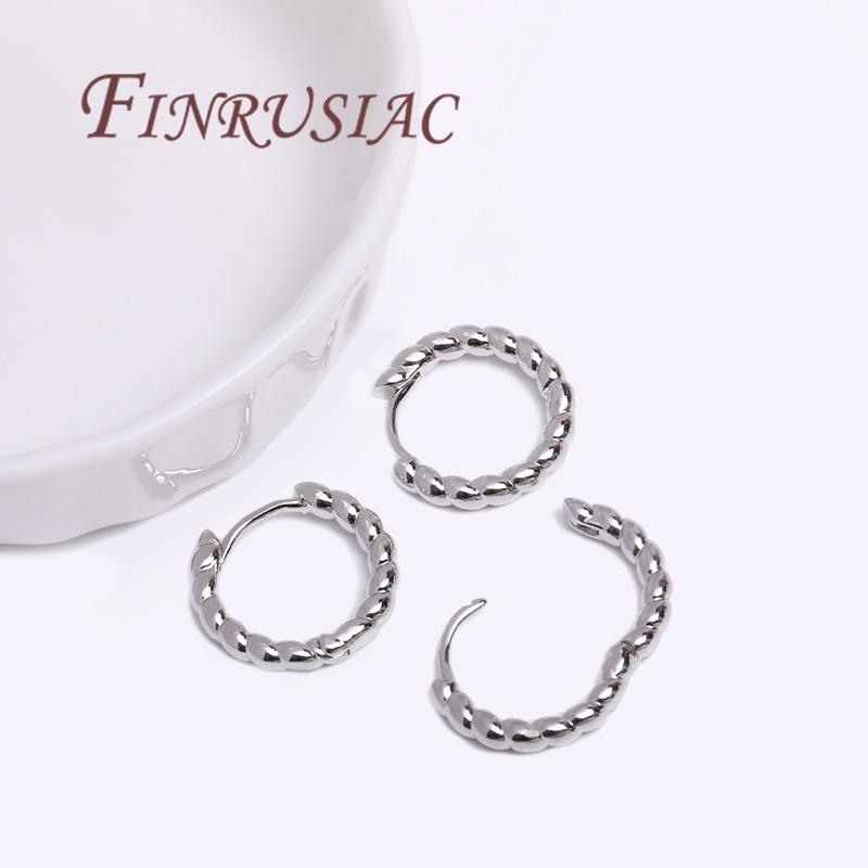 Fashion Hoops Earrings For Women Jewelry Accessories 18K Real Gold Plated Twist Circle Hoop Earring Female,Jewelry Gifts