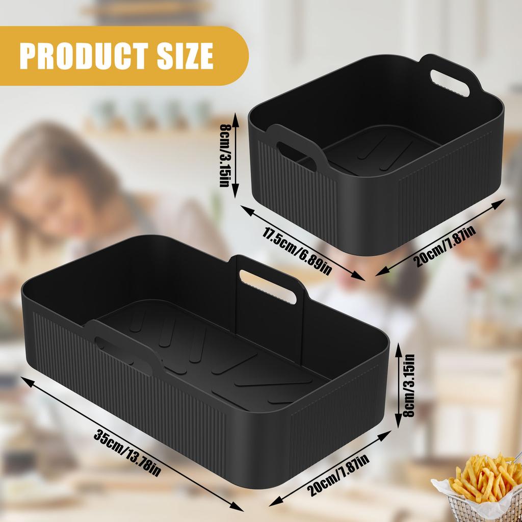 Large-Capacity Airfryer Silicone Pot Heat-Resistant Air Fryer Basket Liners Versatile Air Fryer Accessories for Oven or Steamer
