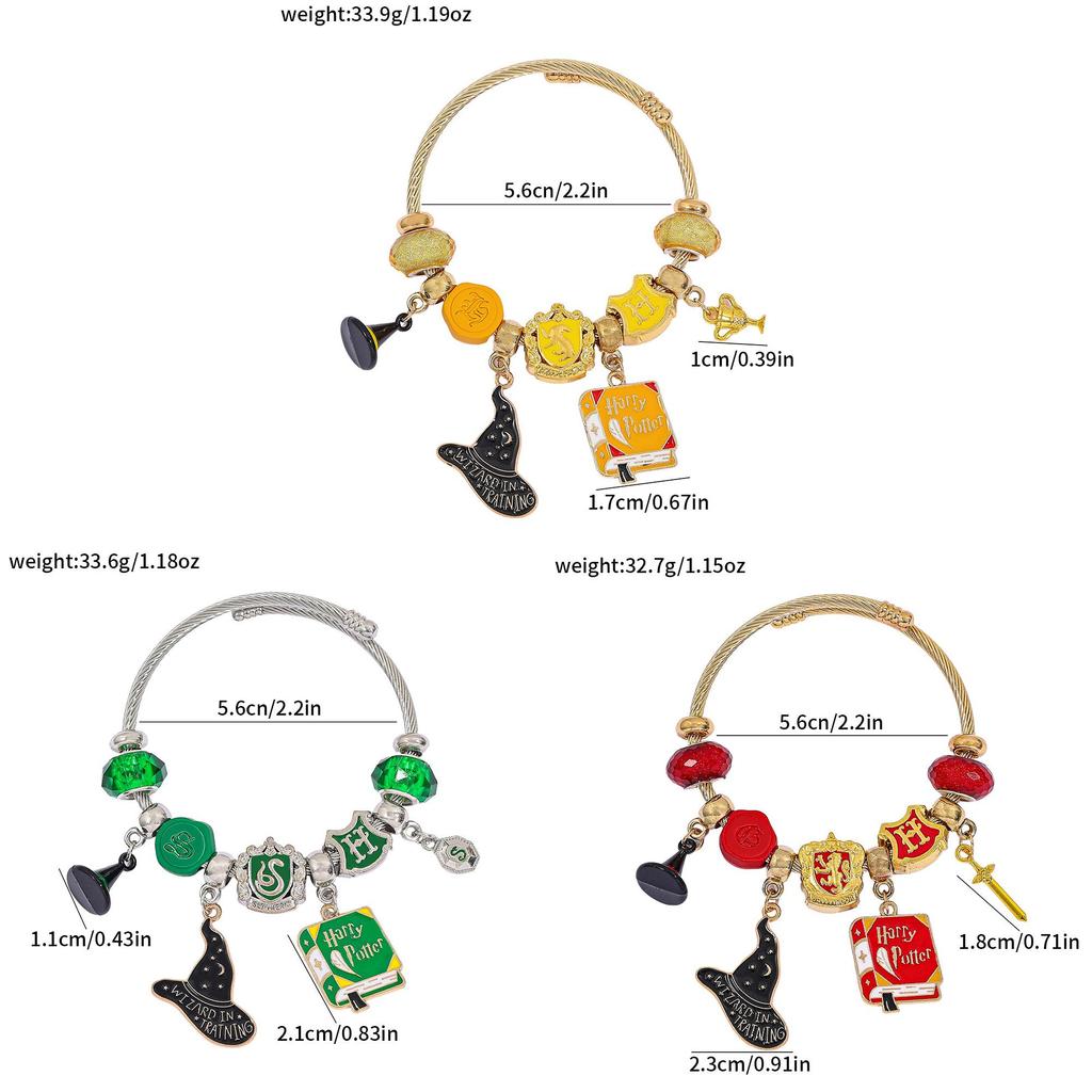 Braccialetto Charm Edizione da Collezione Harry Potter Con Ciondolo in Lega di Zinco Per Regalo