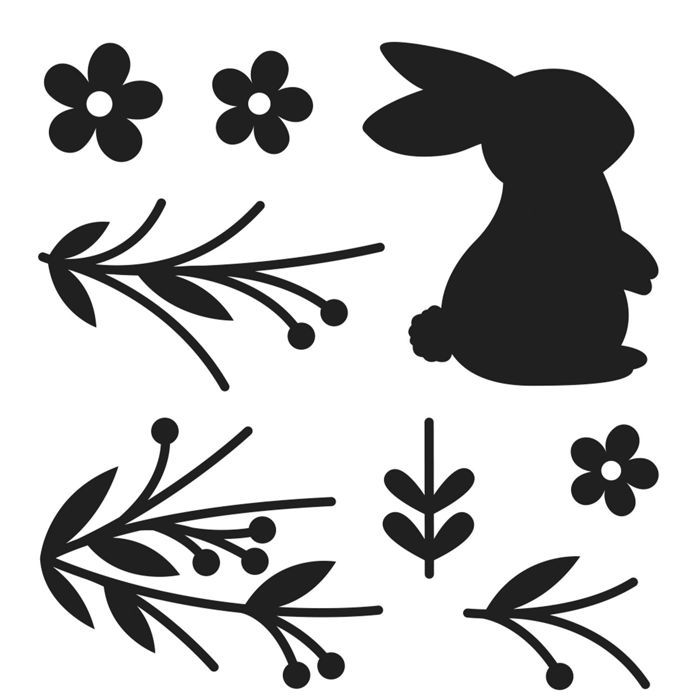 Matrice de découpe lapin et végétaux