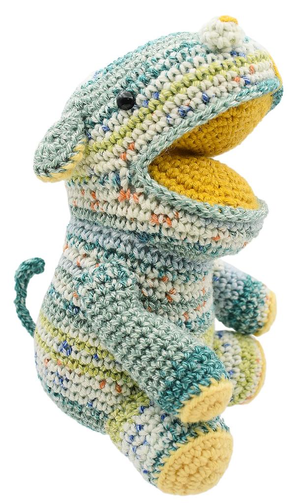 NASKA Amigurumi Kit Pascal the Hippopotamus (Made with Knifemela and Ghazal Cotton) by Elta Design, Hiroko Takeda (HT-26)