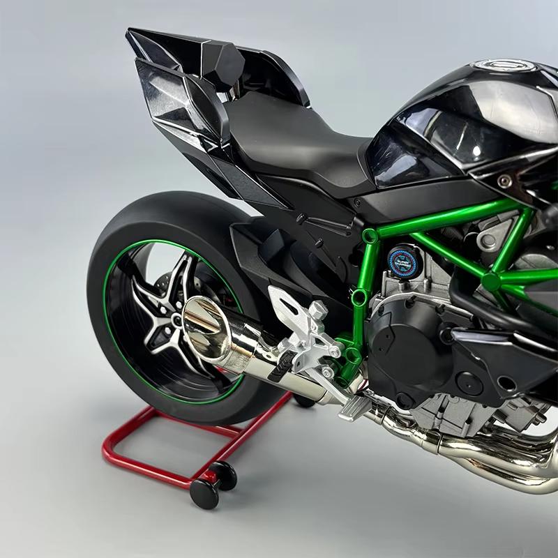 2026 XLG Super-Sized New 1:6 Kawasaki Ninja H2R Superbike - Alloy Model with Ignition Start & Realistic Smoke Effect Collectible Gift Model