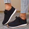 Fashion New Solid Colour Women Vulcanize Shoes Flat Lace Up Casual Ladies Sprot Shoes Shallow Walking Zapatillas Loafers Women Sneakers