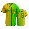 Camiseta de Béisbol Personalizable para Hombres y Mujeres Botones Delanteros Manga Corta Camiseta Deportiva Nombre del Equipo y Número Impresos Disponibles
