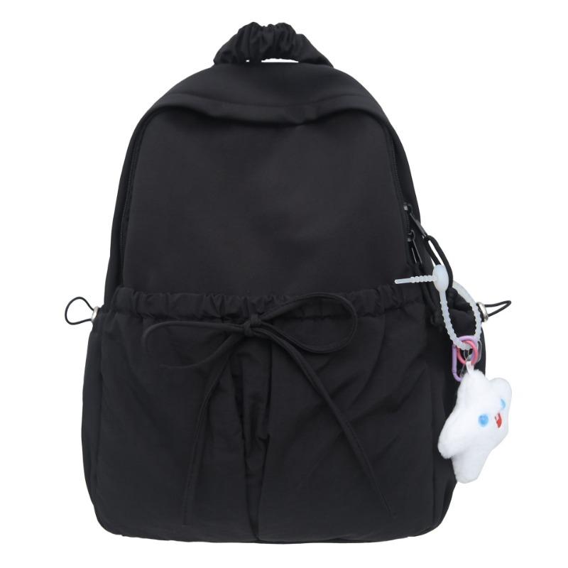 Simple schoolbag treasure girl casual bow backpack versatile primary and secondary school students high value backpack