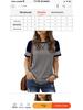 Nueva Camiseta Casual de Manga Corta con Empalme Degradado para Mujer