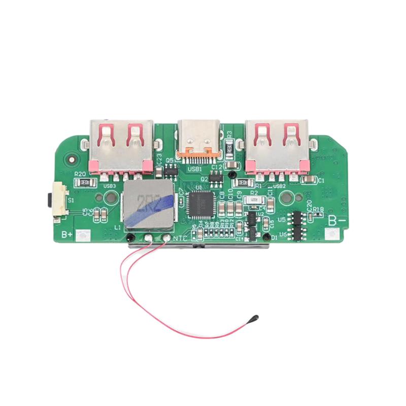 1Pcs Bidirectional Fast Charger Buck Converter Mobile Power Module Diy Power Motherboard With Display Type-C Usb 22.5W