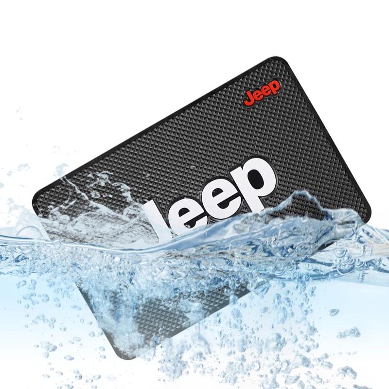 For Jeep Car Non Slip Mat Sticky Anti Slip PVC Pads Accessories For Jeep Grand Cherokee Wrangler JK Gladiator Compass Renegad